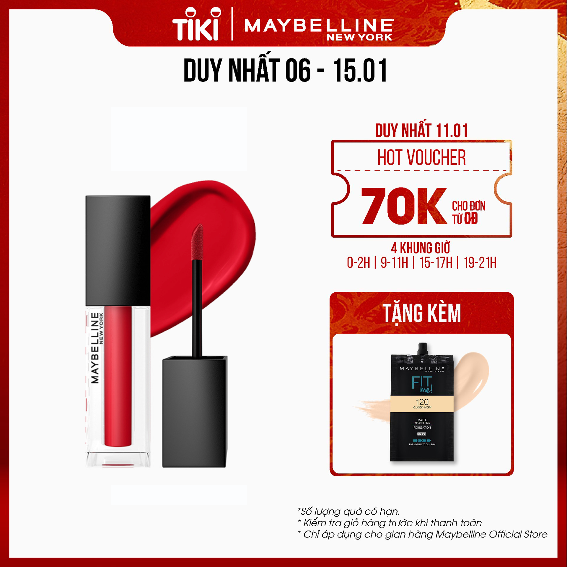 Son Kem Mịn Lì Như Nhung Cushion Mattes Maybelline New York Hiệu Ứng Lì Đa Chiều 6.4ml