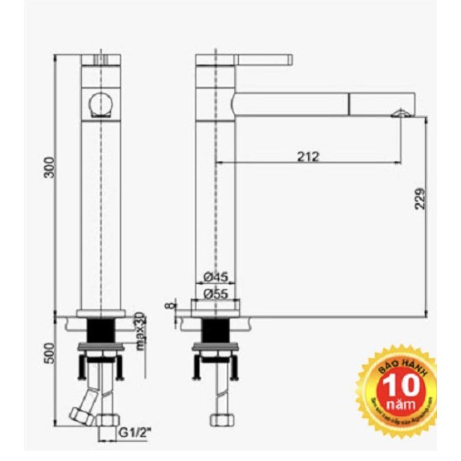 vòi lavabo kiểu sơn tỉnh điện siêu bền đẹp