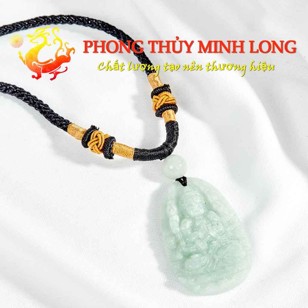 Mặt dây chuyền phật bản mệnh 12 con giáp ngọc Cẩm Thạch hợp người mệnh Hỏa và Mộc