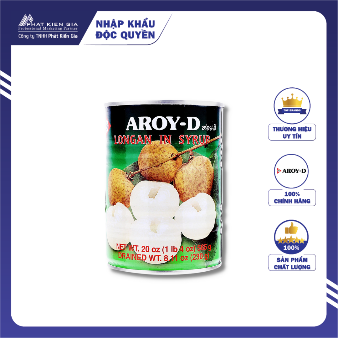 Trái Nhãn Ngâm Đường Aroy-D 565g