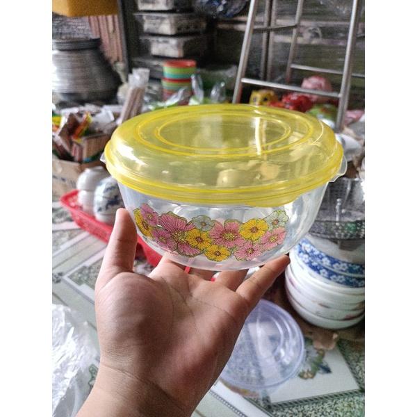 thố nhựa tròn trung có nắp đậy đk 17cm