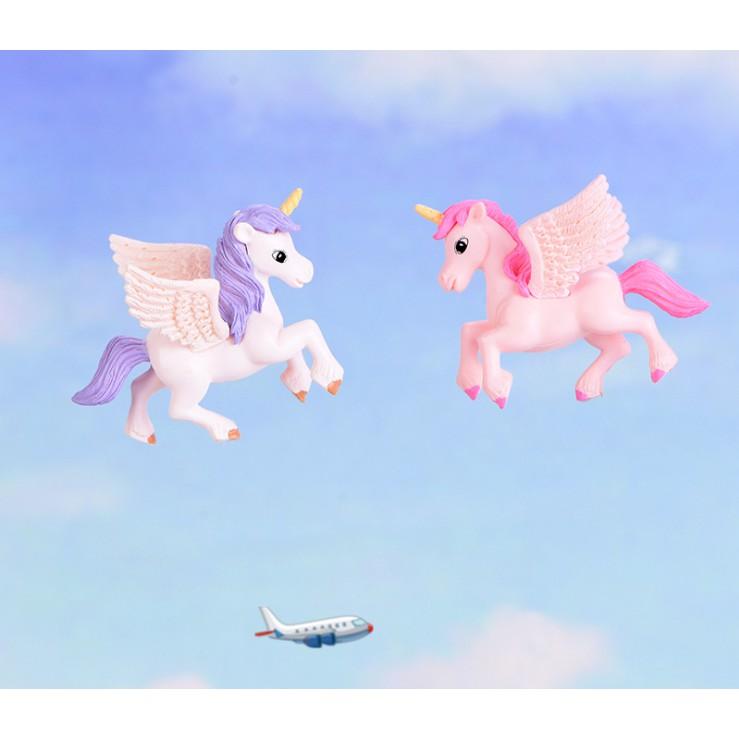 KHO-HN * Combo đôi Unicorn kỳ lân màu hồng và tím (có cánh và không cánh)