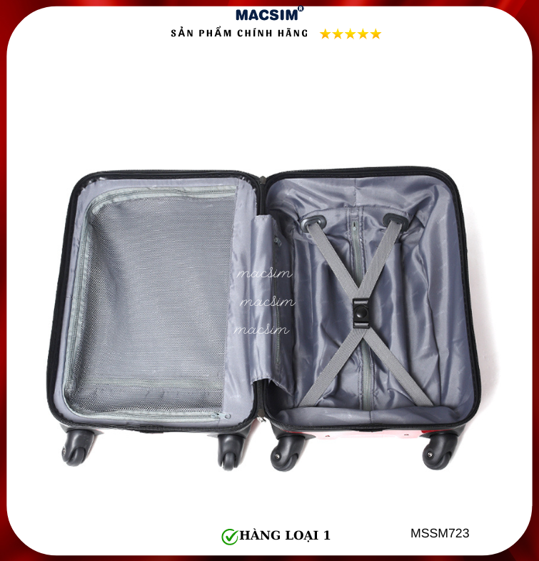 Vali cao cấp Macsim Smooire MSSM723 cỡ 24 inch màu Sky blue - Hàng loại 1