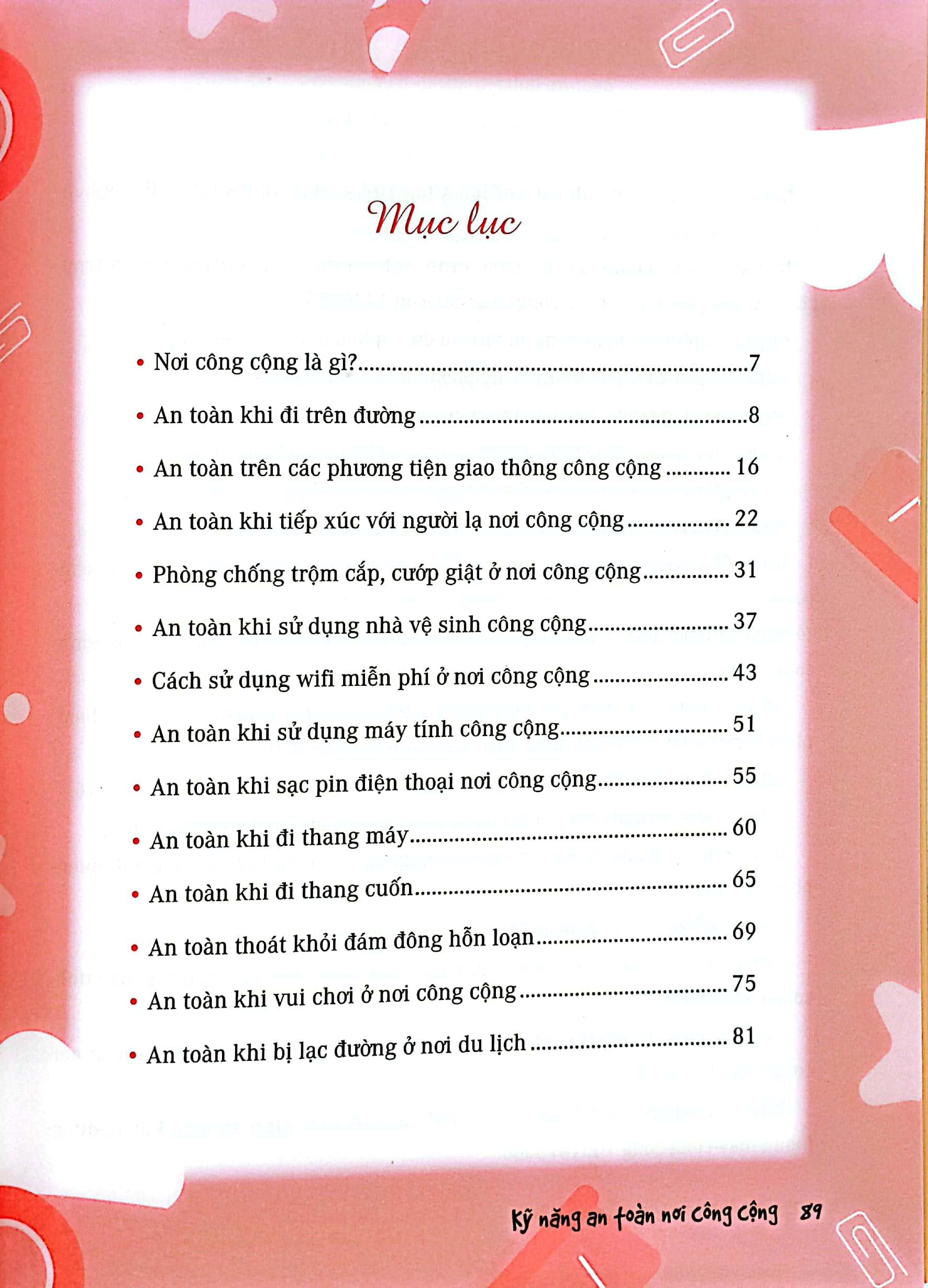 Những Bài Học Về Sự An Toàn - Kỹ Năng An Toàn Nơi Công Cộng