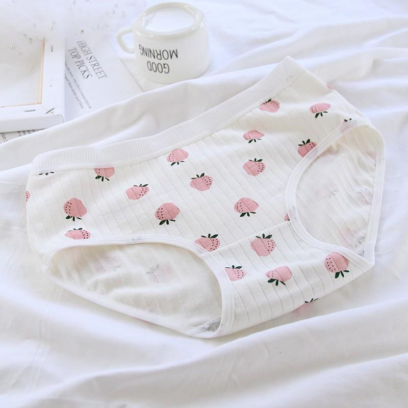 Quần Lót Cotton Co Dãn 4 Chiều Dâu Cute 40-80kg