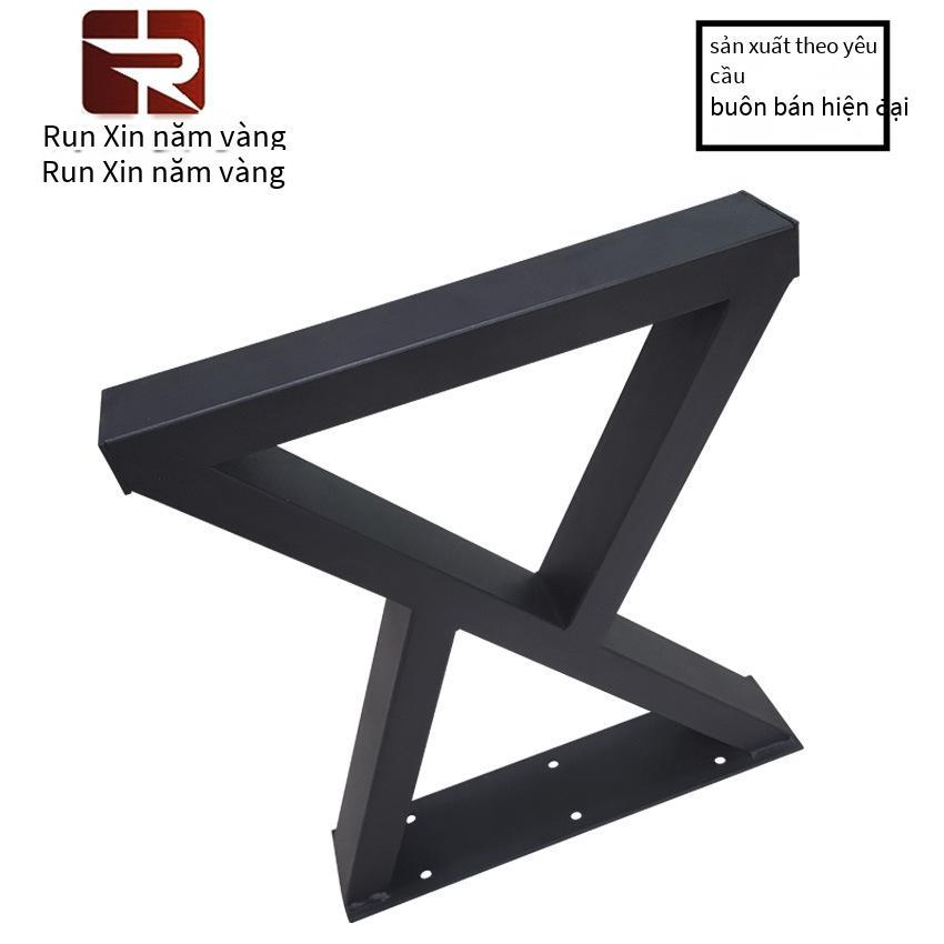 Khuyến mãi cung cấp 16 inch đôi tam giác kim loại chân bàn ống vuông sơn đen chân đỡ bàn ghế cao 400mm chân cố định
