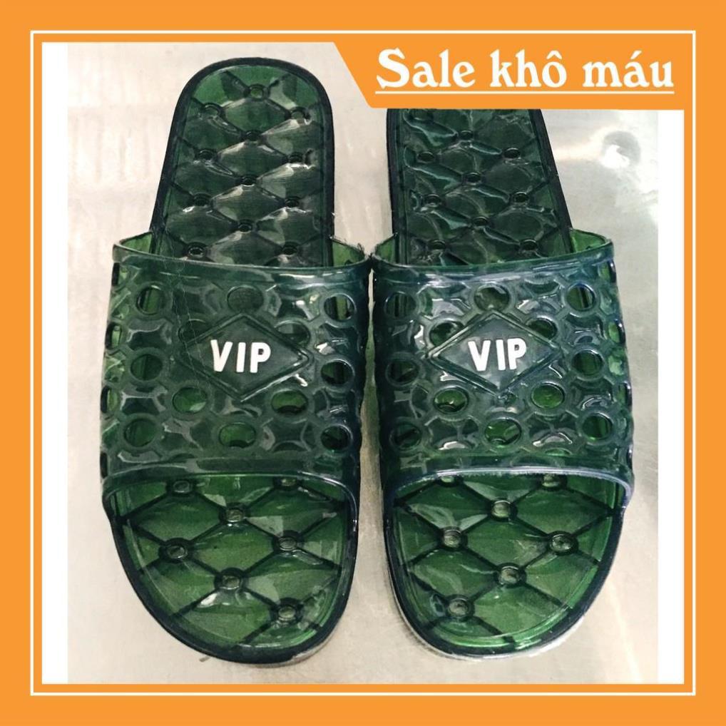 Dép lỗ VIP nhựa trong suốt đi trong nhà tắm nam nữ - DL023