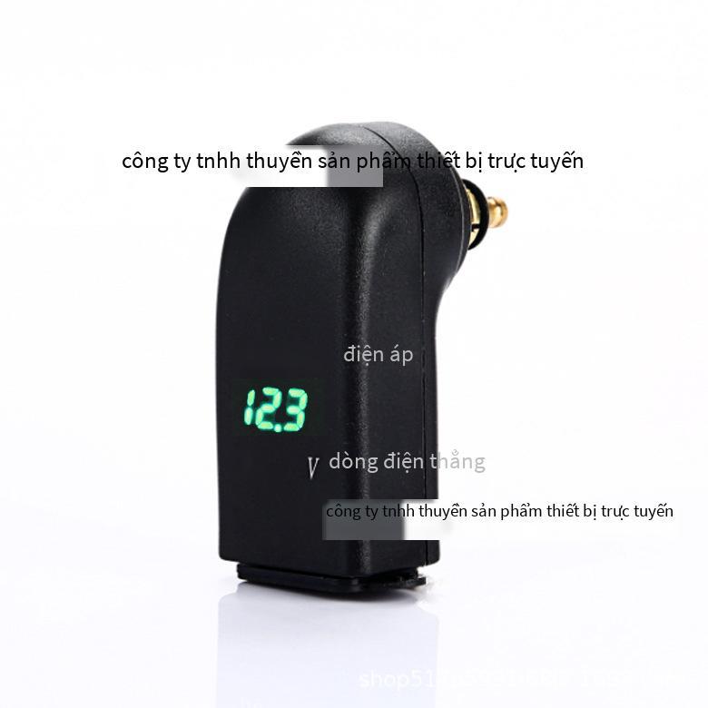 Bộ sạc màn hình kỹ thuật số xe máy giá rẻ nhất Tiêu chuẩn châu Âu sang bộ sạc usb 5V 4.8A với đồng hồ đo điện áp bộ sạc xe hơi bán hàng trực tiếp
