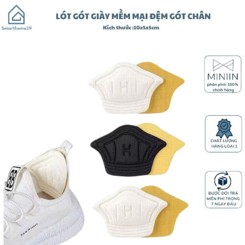 Lót Gót Giày Mềm Mại, Miếng Dán Gót Giày Chống Đau Chân, Đệm Gót Chân Chống Rộng - HÀNG CHÍNH HÃNG MINIIN