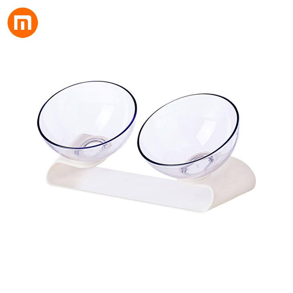 Bộ 2 Tô Đựng Thức Ăn Xiaomi Jordan & Judy Thiết Kế Nghiêng Trong Suốt Với Chất Liệu An Toàn Cho Sức Khỏe Thú Cưng