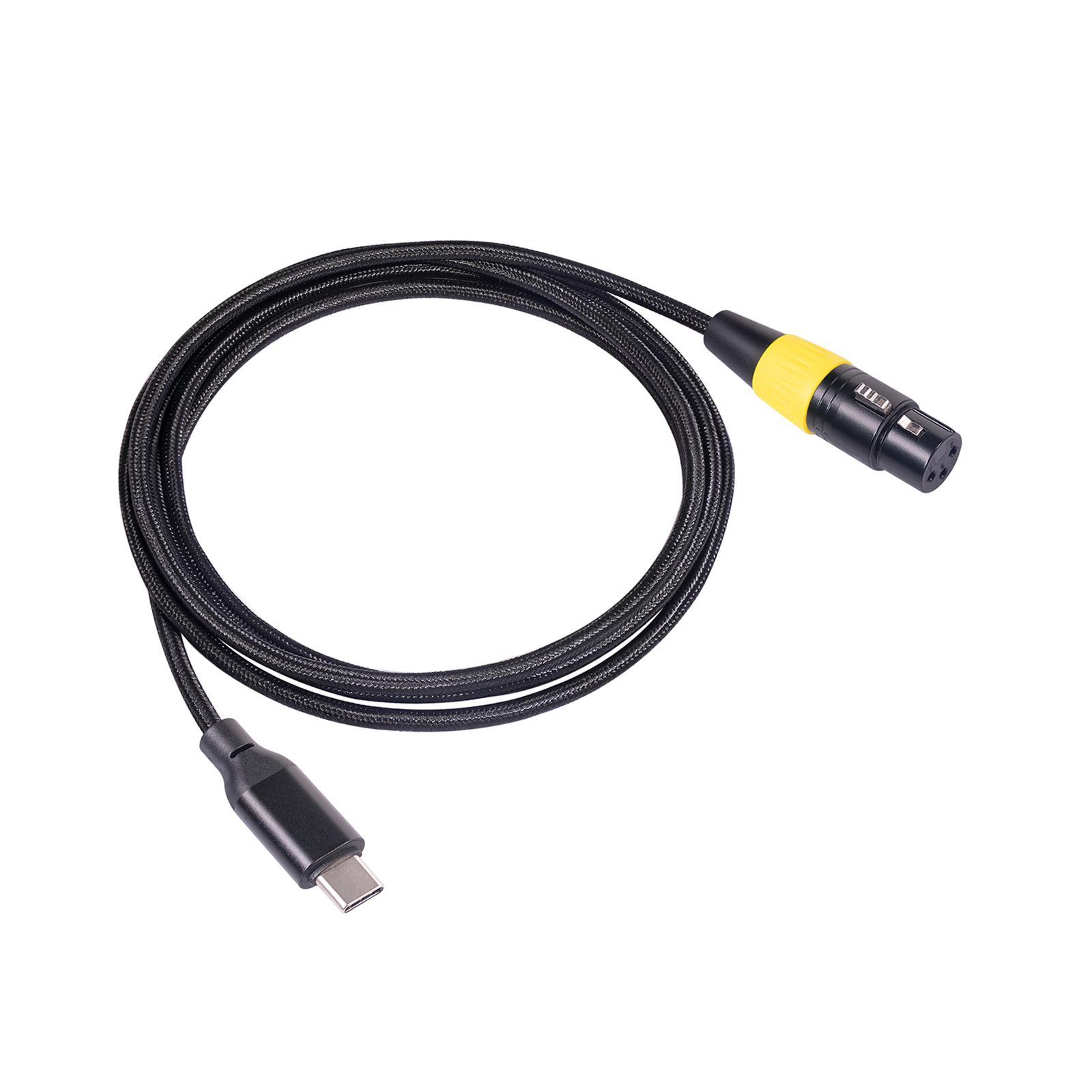 Multipurpose XLR Female to USB Microphone Cable for Music Recording