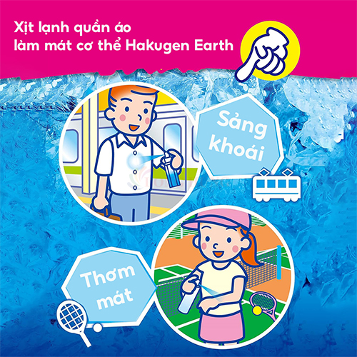 Xịt lạnh quần áo làm mát cơ thể Hakugen Earth (280ml) - Hàng chính hãng