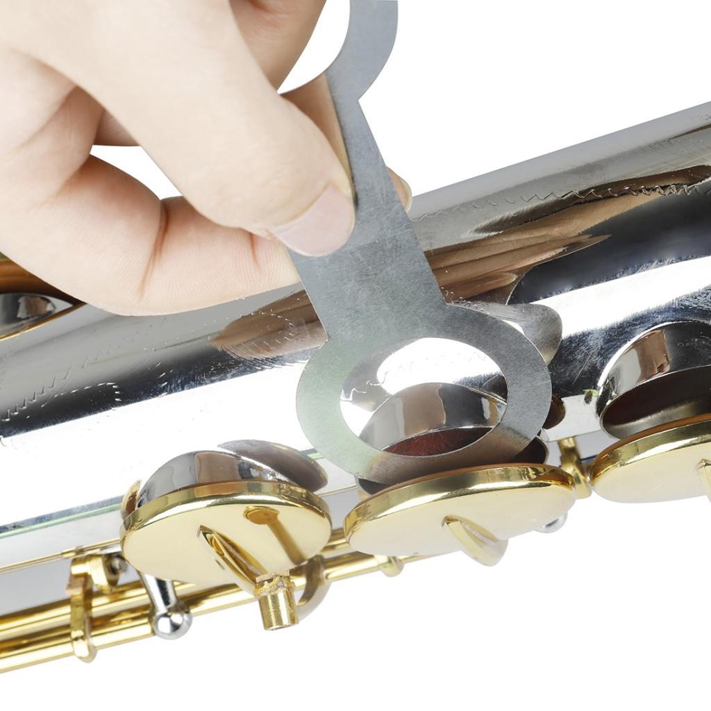 8 Miếng Bạc Thép Không Gỉ Saxophone Miếng Lót Da Dụng Cụ Sửa Chữa Accs
