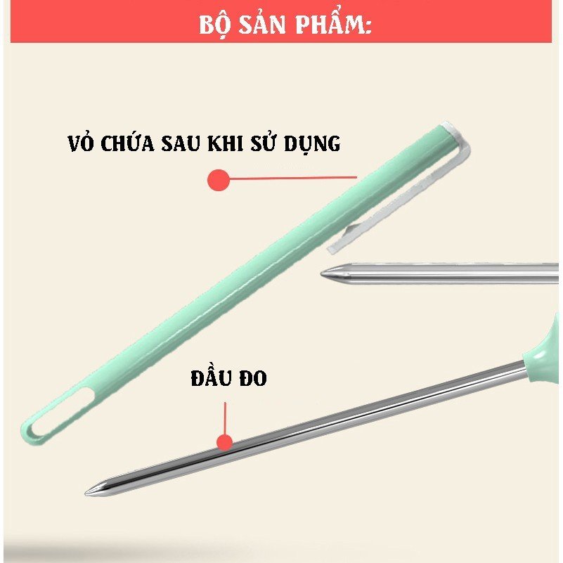 Nhiệt Kế Điện Tử Đa Năng- Đo Nhiệt Độ Nước, Đo Nhiệt Độ Sữa, Thức Ăn Cho Bé