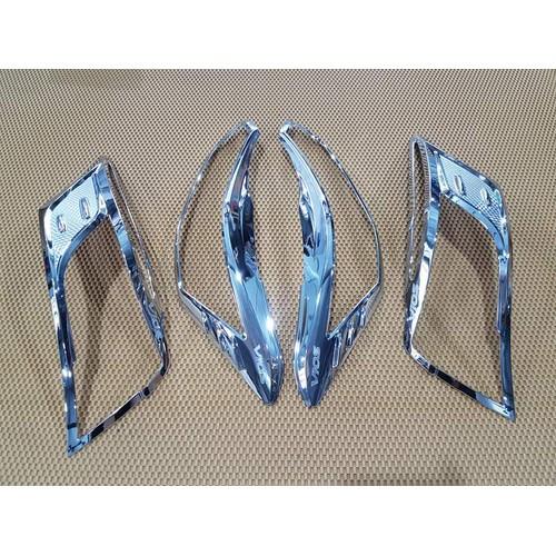 Ốp Viền Đèn Pha, Hậu Mạ Crom Cho Xe DÀNH CHO Xe Toyota Vios 2014-2017