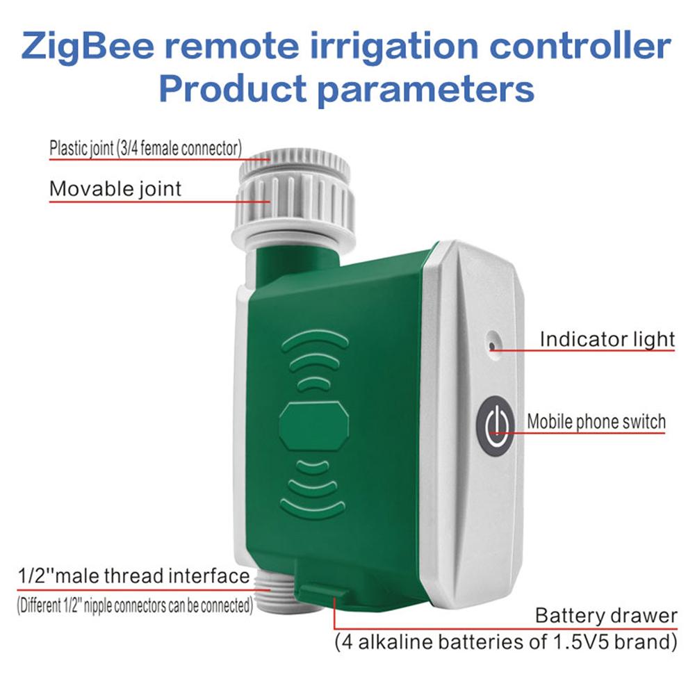 Tuya ZigBee Watering Timer Drip Irrigation Controller Automatic Garden Watering System APP Control Compatible with Amazon Alexa and Google Assistant for Voice Control