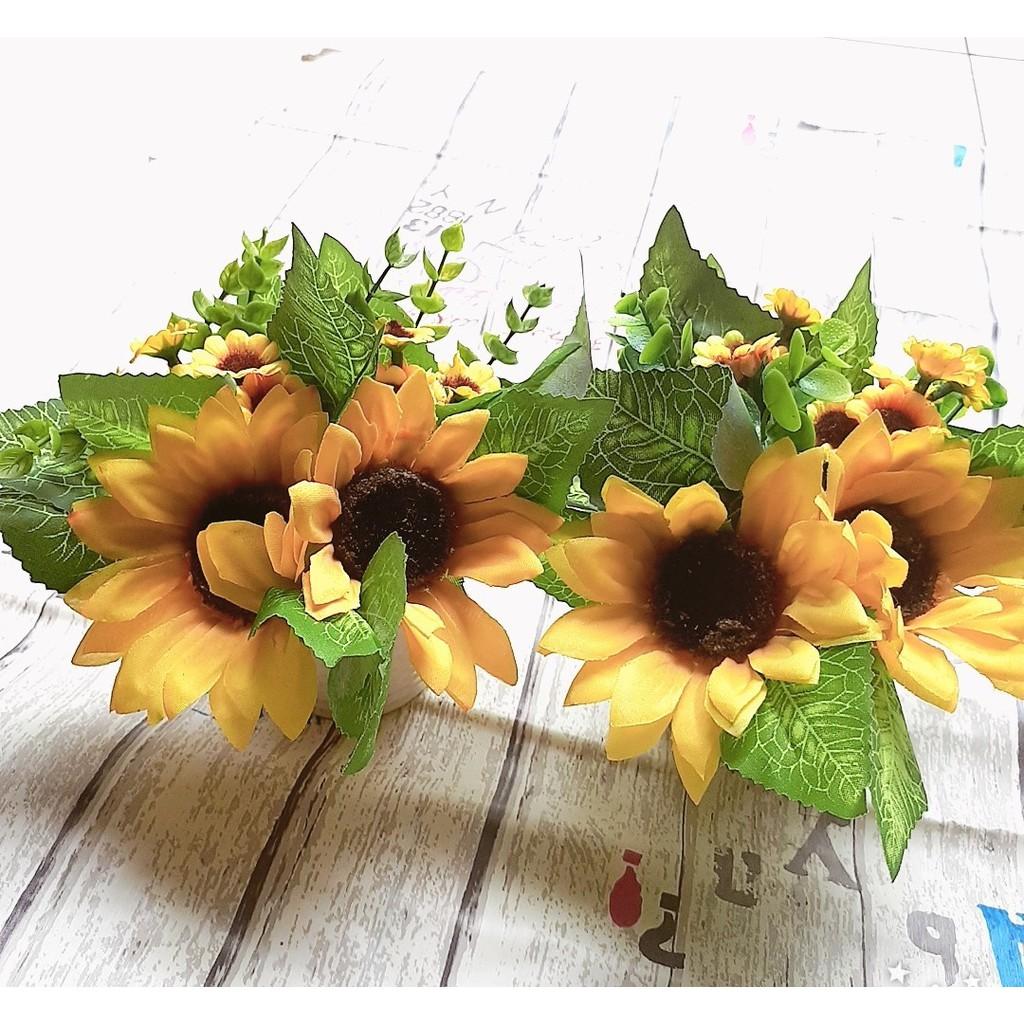 Combo 2 chậu hoa giả chữ LOVE