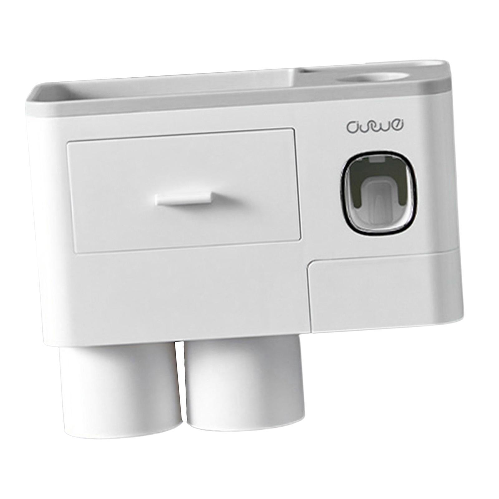 Punch-Free Wall-Mounted Toothbrush Holder Bathroom Rack Top Shelf Accs