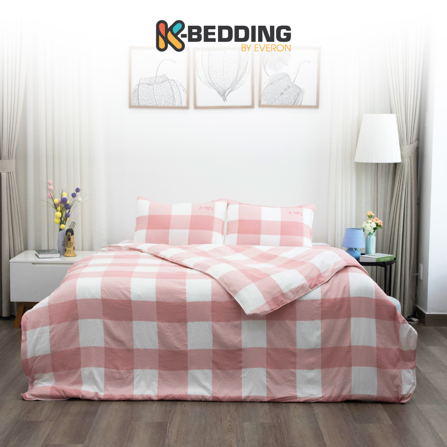 Bộ ga giường nhuộm sợi công nghệ Yarn Dyed K-Bedding KPCD 204 (không bao gồm chăn) 