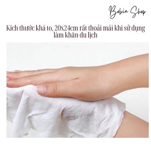 Khăn mặt nén cao cấp hình cái kẹo trái tim dễ thương mang đi du lịch nhỏ gọn tiện lợi Bobia