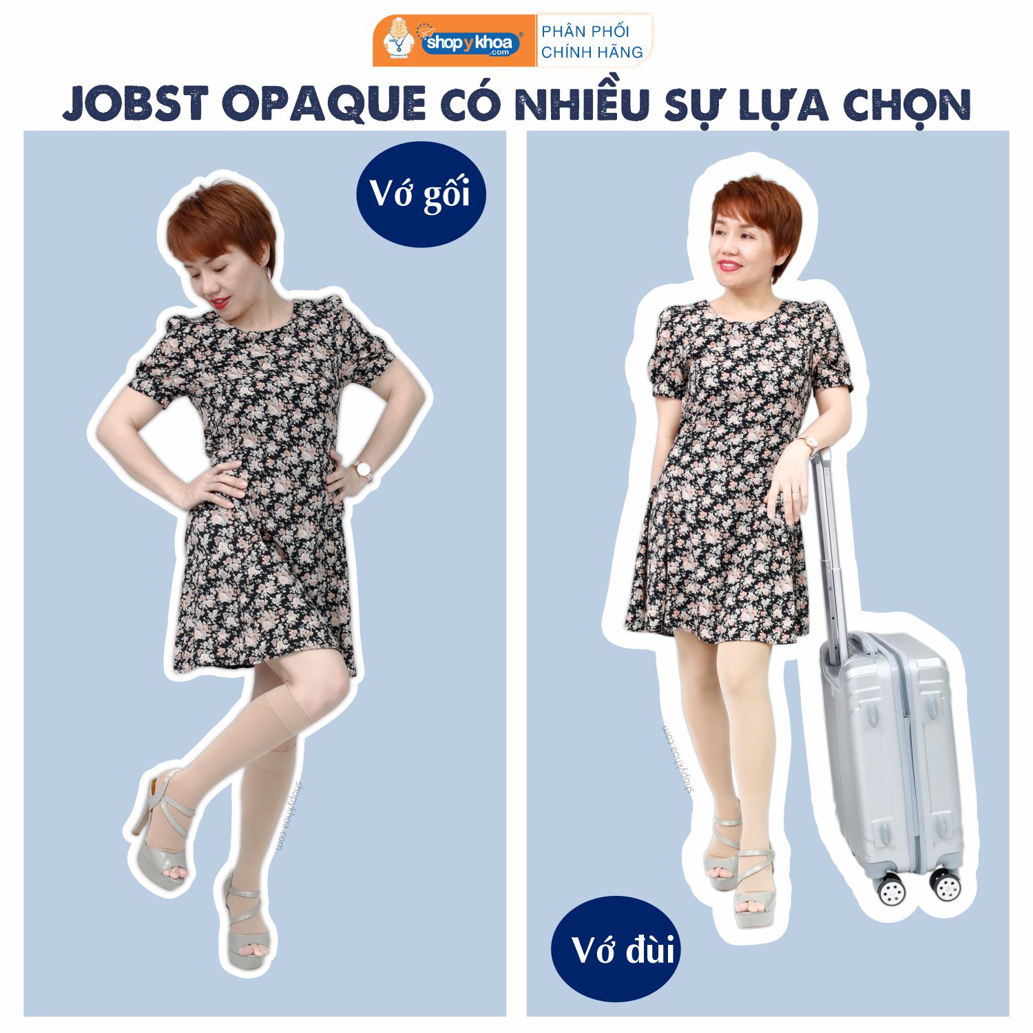 Vớ/tất y khoa JOBST Opaque - Mỏng Hỗ Trợ Điều Trị giãn tĩnh mạch chân, 20-30 mmHg (vớ đùi)