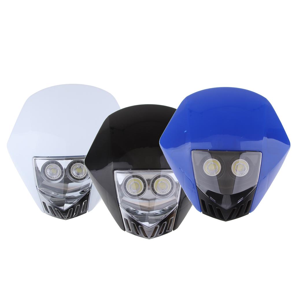 Universal Motorcycle LED Headlight Assembly for  Dirt Bike Black