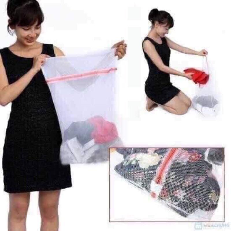 Túi lưới giặt quần áo trơn size 60.60cm