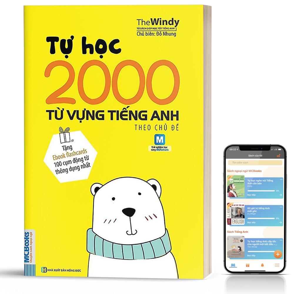 Sách - Tự Học 2000 Từ Vựng Tiếng Anh Theo Chủ Đề Phiên Bản Khổ Nhỏ Dành Cho Người Học Căn Bản - Học Kèm App Online