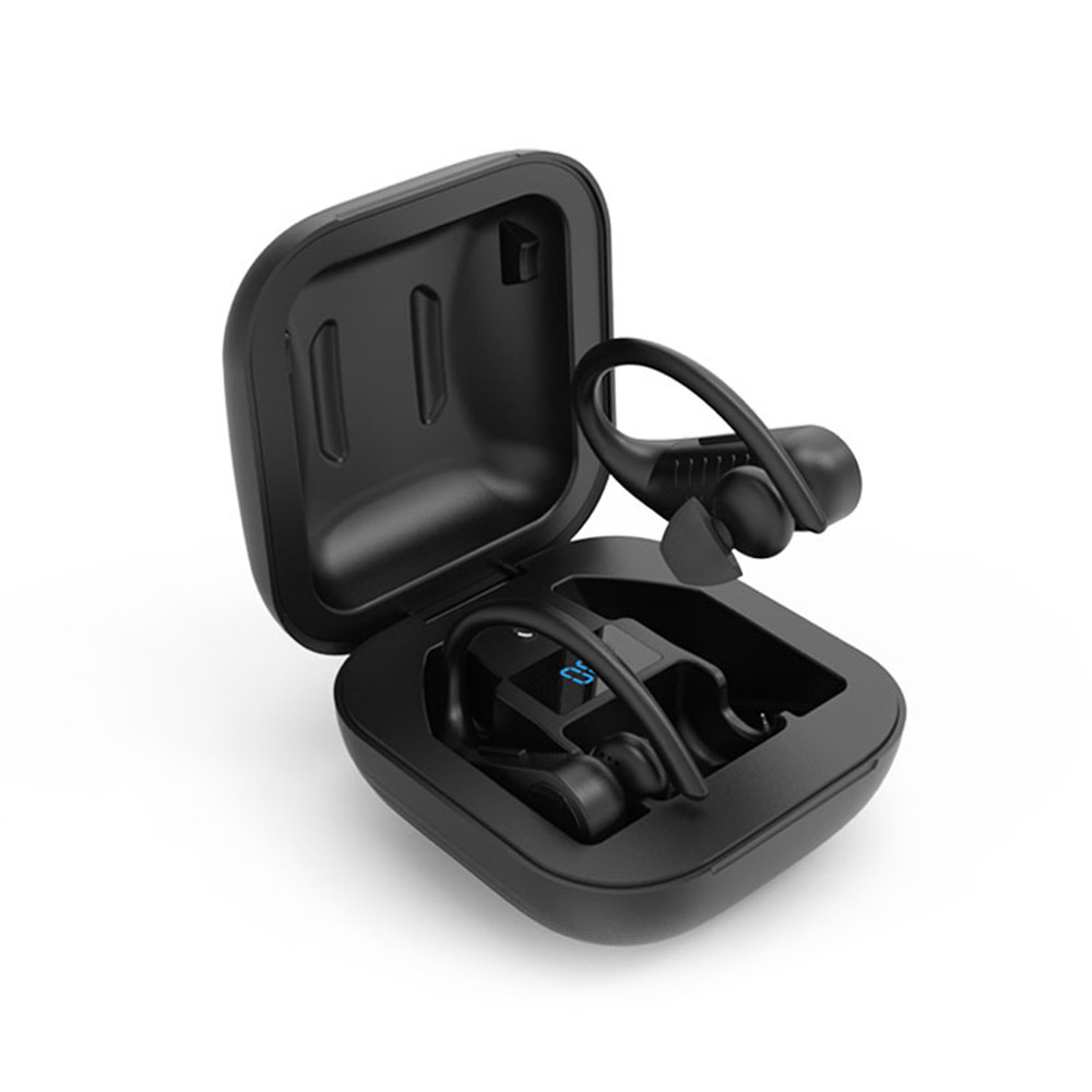 Tai Nghe Twins B1 Bluetooth 5.0 TWS Không Dây Với Mic Kép Móc Tai Kèm Hộp Sạc