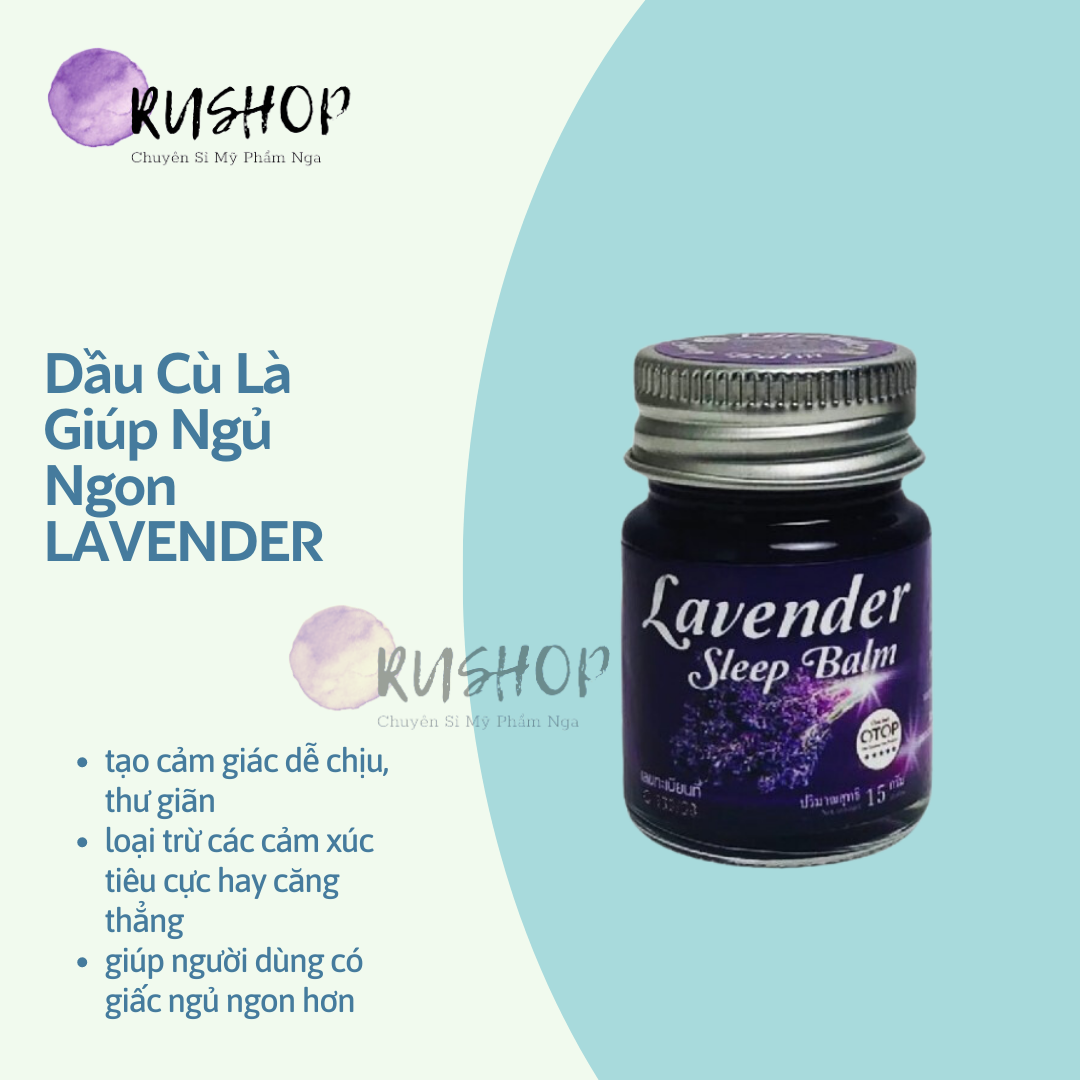 Dầu Cù Là Giúp Ngủ Ngon LAVENDER SLEEP BALM OTOP Thái Lan