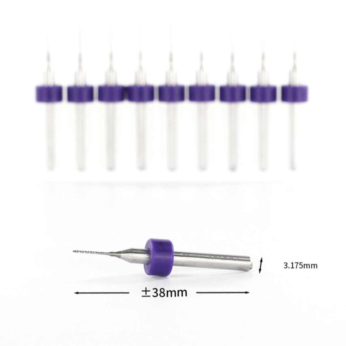 Hộp 10 Mũi Khoan CNC Cao Cấp Độ Chính Xác Cao Đường Kính 0.5mm