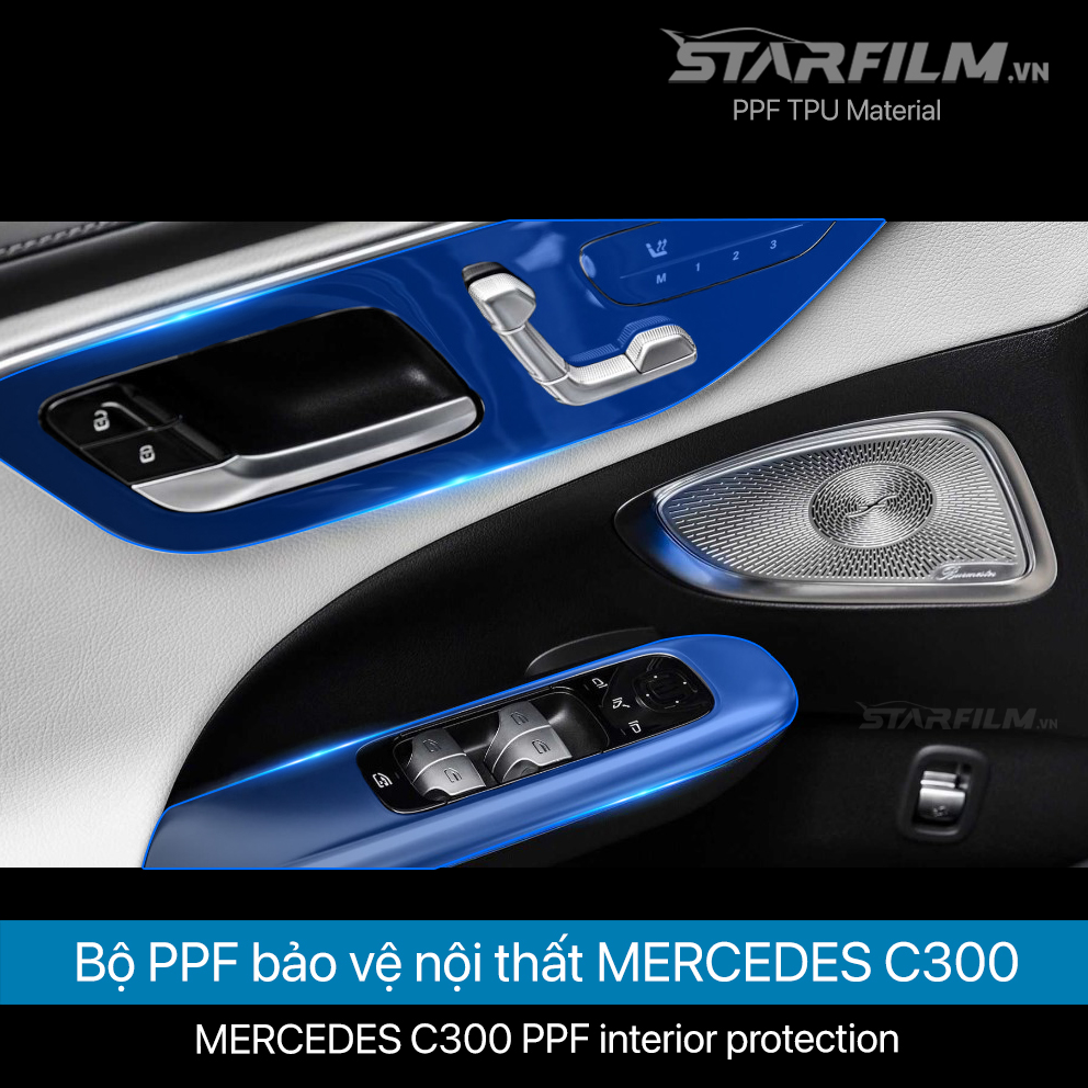 Mercedes Benz C300 2022 PPF TPU chống xước tự hồi phục STARFILM