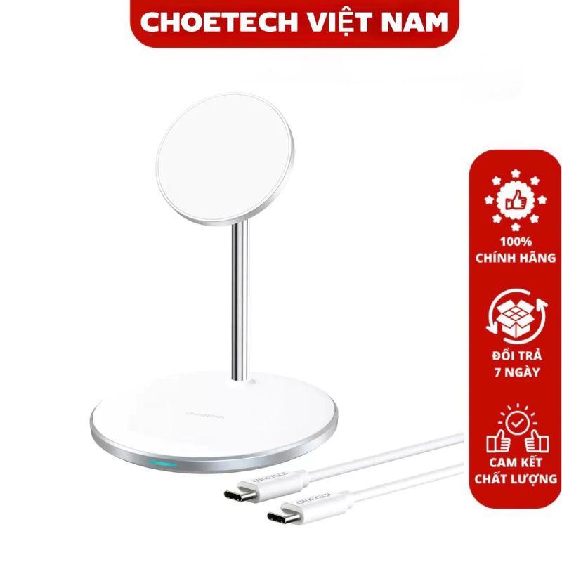 Đế sạc không dây Mag- safe 2in 1 cho Ip và Air-pods Choetech T581-F