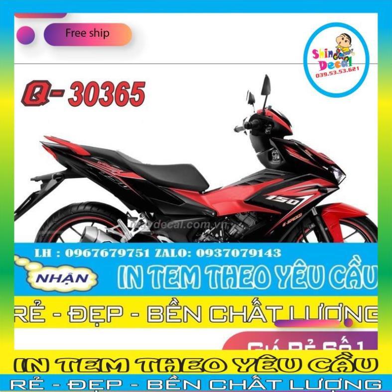 Tem xe Winner X tem rời decal trắng sữa 3 lớp ko bay màu
