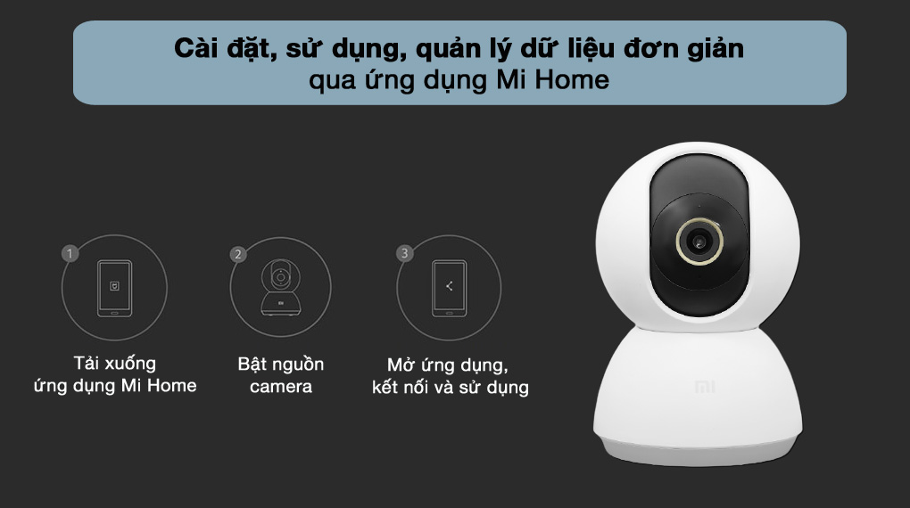 Camera Sothing Xiaomi 360 2K, đàm thoại 2 chiều, góc quay rộng- Hàng chính hãng