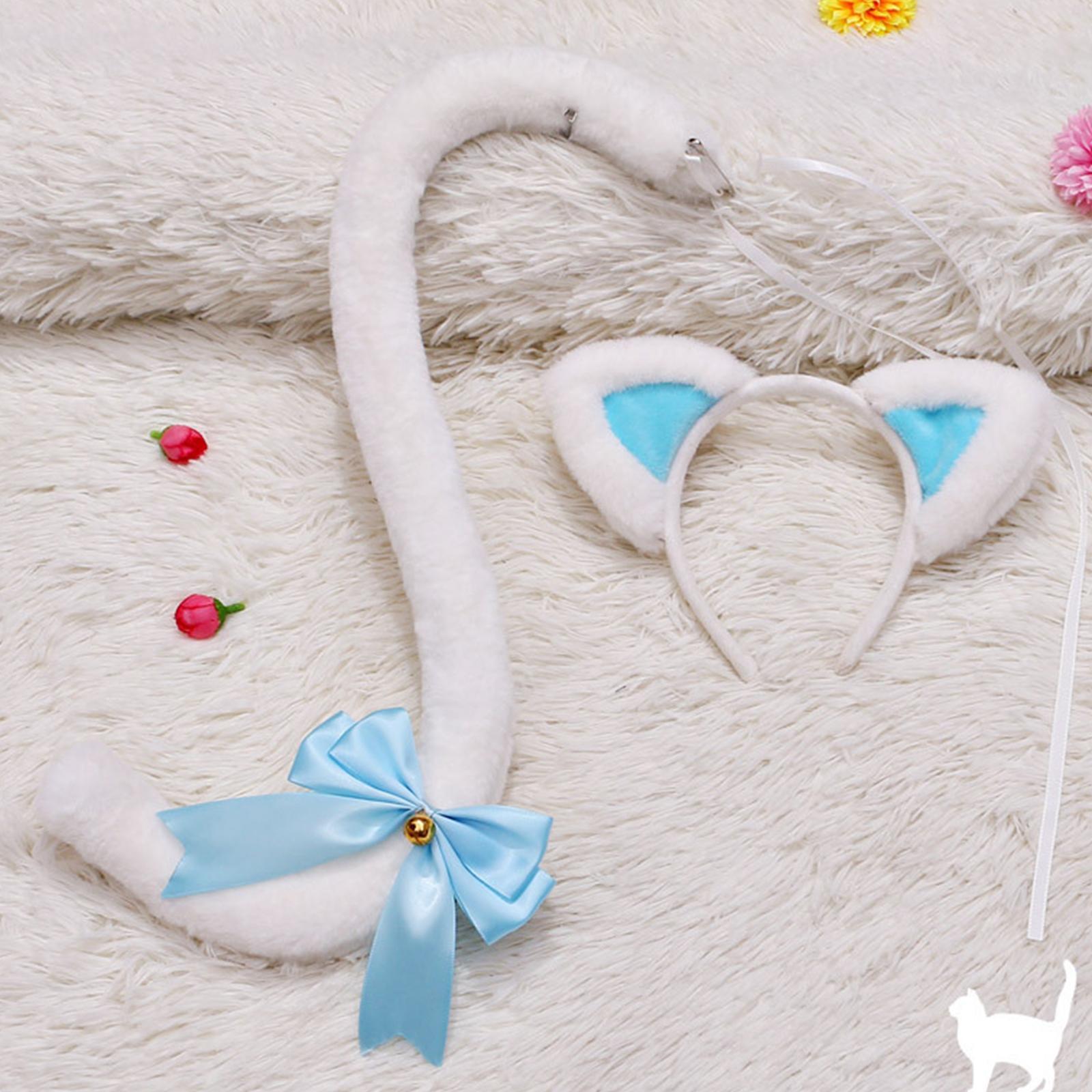 Cat Ears and Tail Set Fancy Dress Costume Gift Dressing up Party