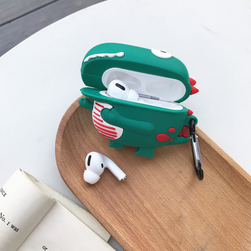 Hộp bảo vệ AirPods Pro Case kèm móc treo Khủng Long ngố