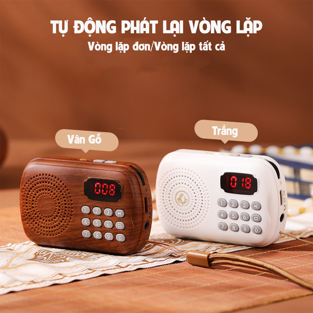 Loa học tiếng anh, Loa Pháp Thoại 1688 Bài Hàm Dưỡng Tâm Hồn mới nhất , Loa bluetooth 5.0 - Mẫu cổ điển