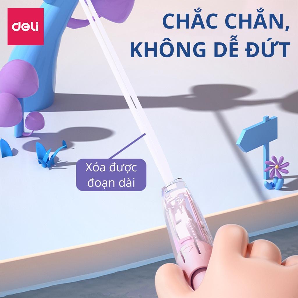 Bút Xóa Băng Xoá Kèo Dạng Bút Nút Bấm Tiện Dụng 6M Deli - Phù Hợp Cho Học Sinh Văn Phòng - VR5