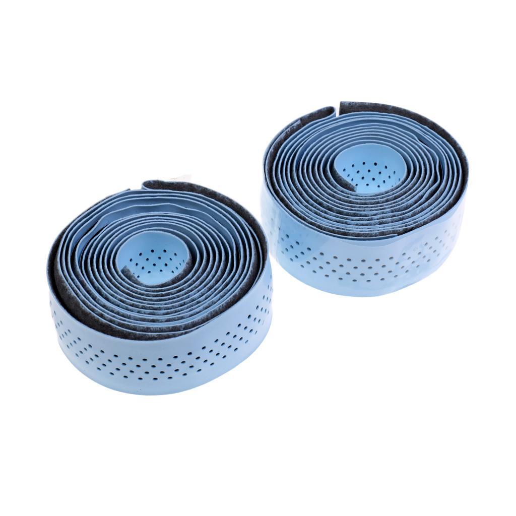 2 Pieces Cycling Road Bike Bar Tape Handlebar Tape with 2 Bar Plugs Racing Bicycle Accessories