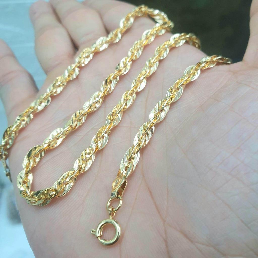 Dây Chuyền Xoắn Ốc Cao Cấp- Vòng cổ dùng lâu dài không kiêng mồ hôi muối