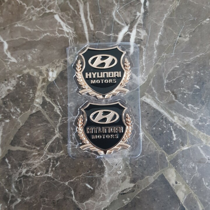Bộ 2 logo bông lúa dán xe hơi, ô tô cao cấp