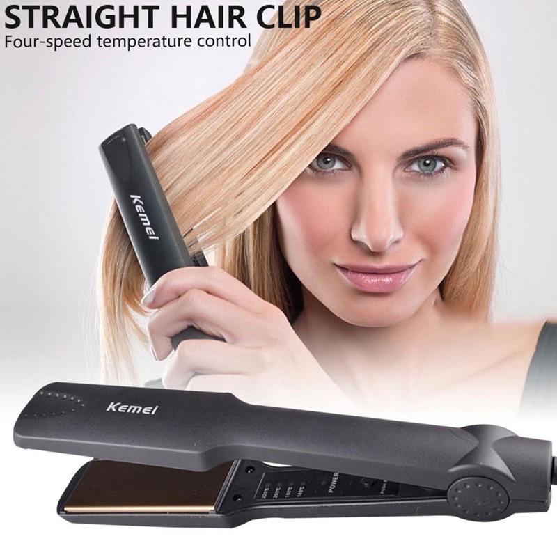 Máy Kẹp Duỗi Thẳng Tóc 4 Mức Chỉnh Nhiệt KM 329