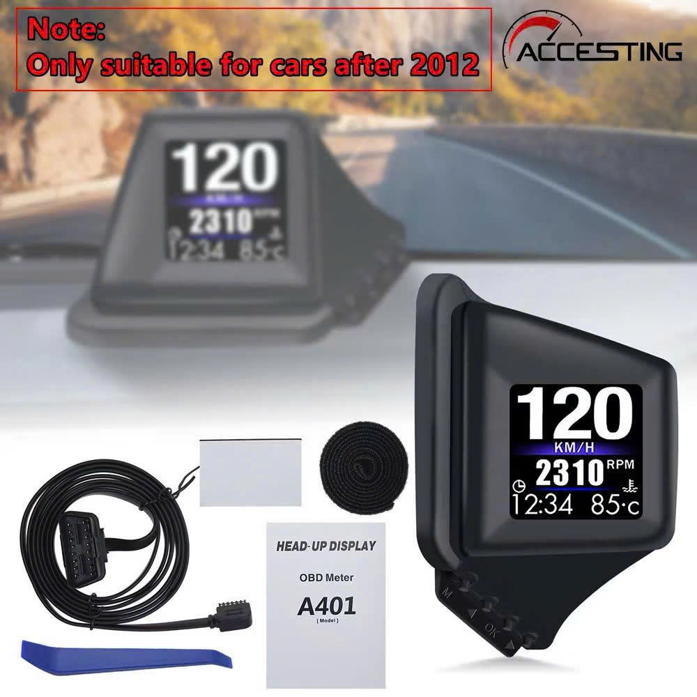 Thiết Bị HUD Ô Tô Thông Minh OBD2+GPS – Báo Tốc Độ, Cảnh Báo Quá Nhiệt, Tiết Kiệm Nhiên Liệu, Dễ Lắp Đặt
