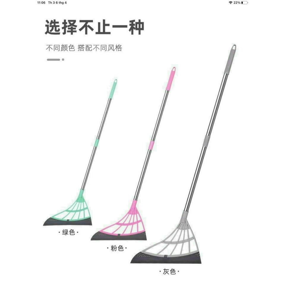 Chổi quét nhà nhựa mềm Silicon đa năng tiện lợi - Màu Xám