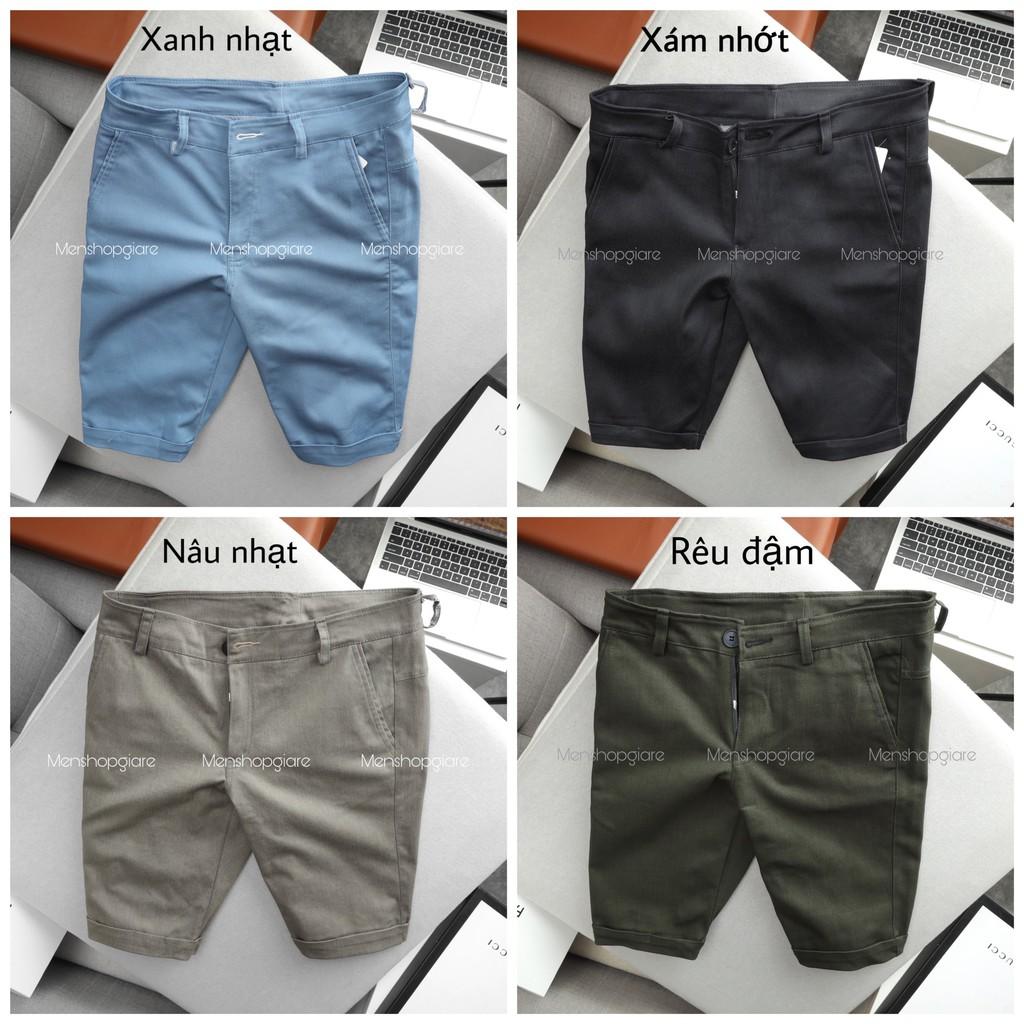 SHORT KAKI COTTON CO GIÃN- hình thật