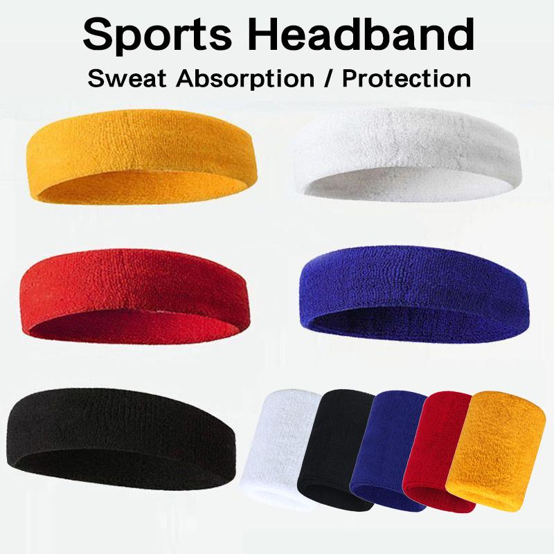 Cotton Thể Thao Đầu Thun Thấm Mồ Hôi Bảo Vệ Bóng Rổ Thể Thao Người Lớn Trẻ Em Tập Gym Thể Hình Mồ Hôi Tóc Bóng Chuyền Quần Vợt Color: Nr23-White