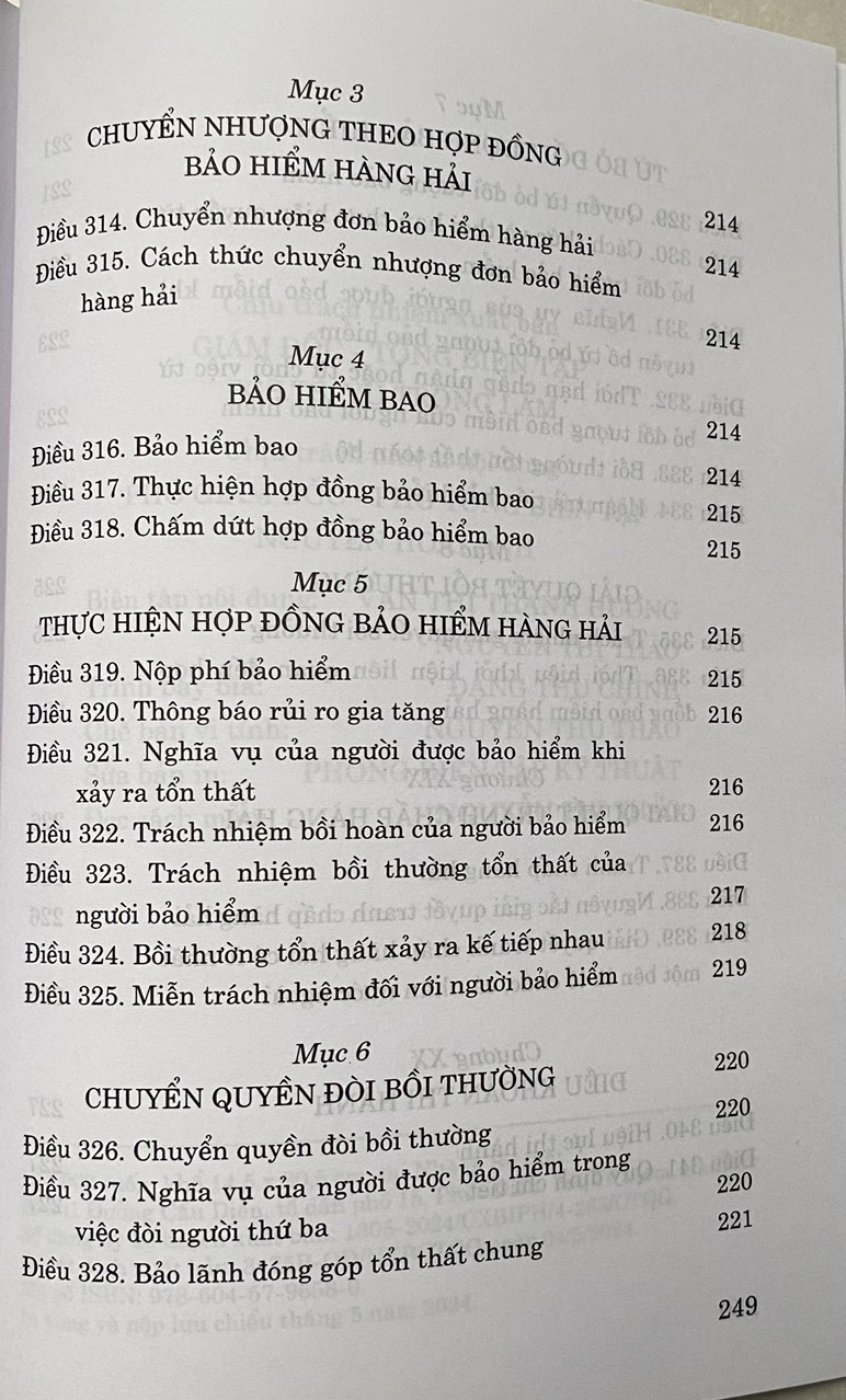 Bộ Luật Hàng Hải Việt Nam năm 2015 ( sửa đổi, bổ sung năm 2018, 2023 )