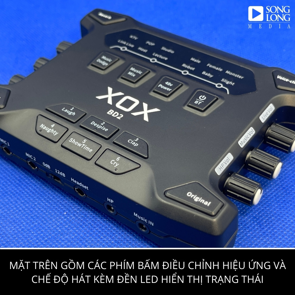 Soundcard Thu Âm Bluetooth XOX BD2 - Hàng chính hãng