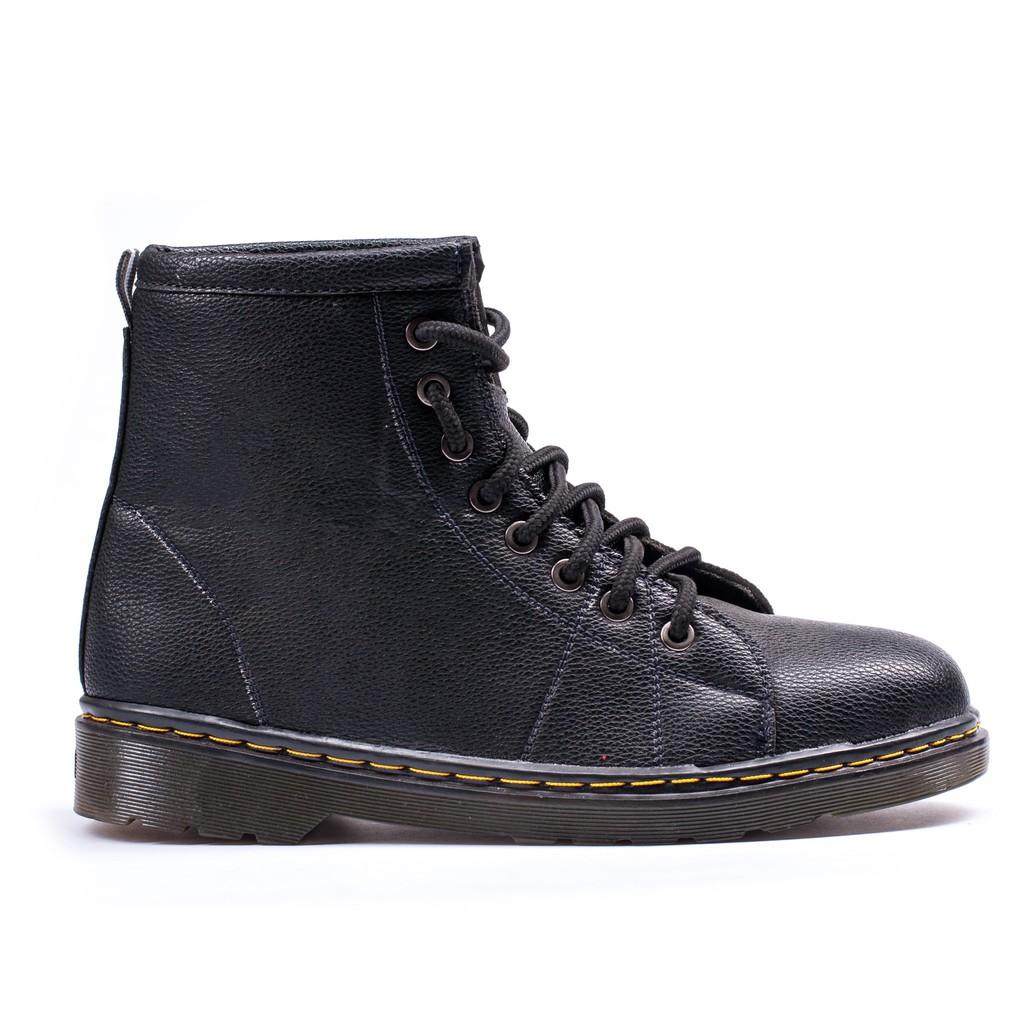 Giày Boot Nam Cao Cổ Màu Đen Đế Khâu Cực Chắc Chắn Và Phong Cách - M89- Kèm Vòng Gỗ Bách XAnh